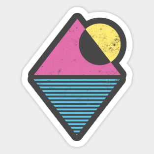 90s Mountain Sunset Sticker